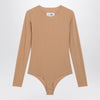 MM6 Maison Margiela Skin-tone bodysuit in lycra jersey