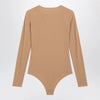MM6 Maison Margiela Skin-tone bodysuit in lycra jersey