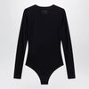 MM6 Maison Margiela Black lycra jersey bodysuit