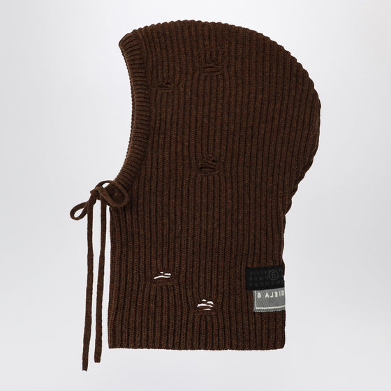 MM6 Maison Margiela Brown wool-blend hood