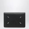 Maison Margiela Black leather credit card holder