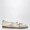Maison Margiela Replica Ballet lace-up flats in nappa, bleached sand