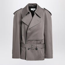  MM6 Maison Margiela Short double-breasted grey trench coat