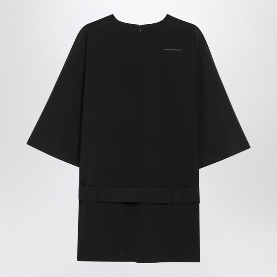 MM6 Maison Margiela Black wool-blend mini dress