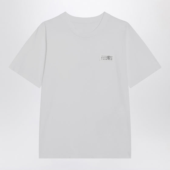 MM6 Maison Margiela White T-shirt with Numeric patch