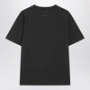 MM6 Maison Margiela Black T-shirt with Numeric patch and tape detail