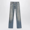 MM6 Maison Margiela Straight-leg high-waist cotton jeans in medium blue