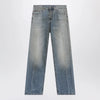MM6 Maison Margiela Straight-leg trompe-l'œil cotton jeans in medium blue