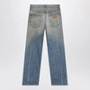 MM6 Maison Margiela Straight-leg trompe-l'œil cotton jeans in medium blue