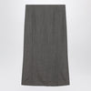 MM6 Maison Margiela Brown and beige patterned wool midi skirt