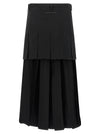 Mm6 Maison Margiela Overlapping Pleated Skirt
