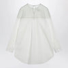 MM6 Maison Margiela Cotton shirt with sheer panels in off-white