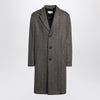 Maison Margiela Brown single-breasted herringbone coat