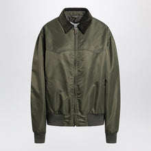  Maison Margiela Khaki green padded nylon bomber jacket