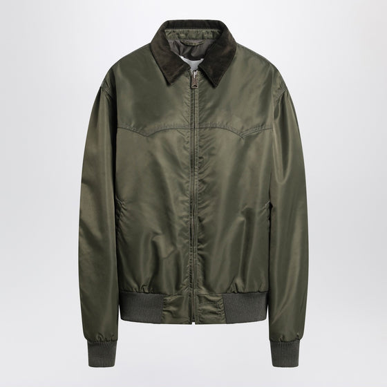 Maison Margiela Khaki green padded nylon bomber jacket