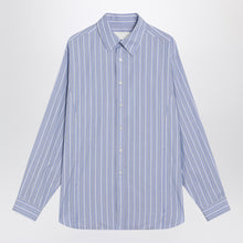  Maison Margiela Light blue striped cotton shirt
