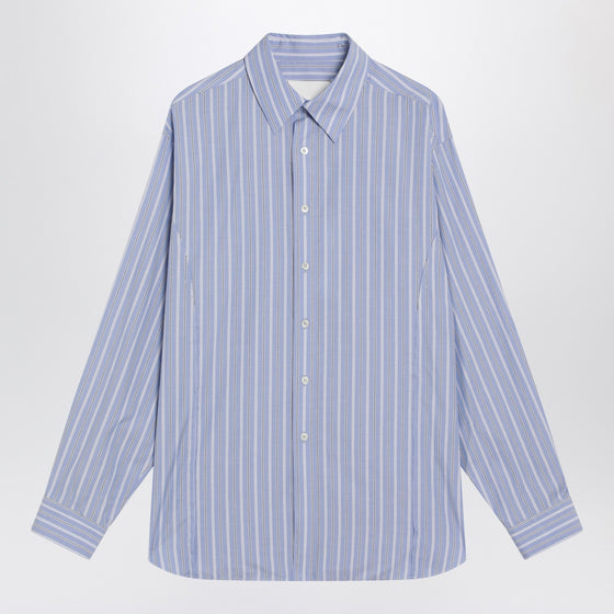 Maison Margiela Light blue striped cotton shirt