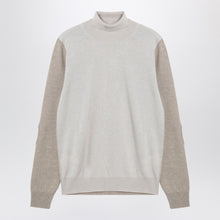  Maison Margiela Two-tone wool turtleneck sweater
