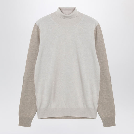 Maison Margiela Two-tone wool turtleneck sweater