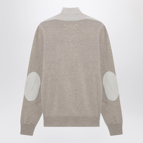 Maison Margiela Two-tone wool turtleneck sweater
