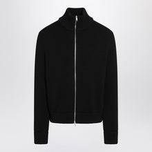  Maison Margiela Black ribbed wool cardigan