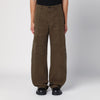 Dsquared2 Military green wide trousers with wear