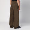 Dsquared2 Military green wide trousers with wear