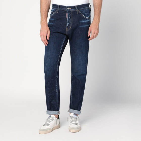 Magliano X D2 Slim navy blue washed-effect jeans