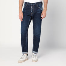  Magliano X D2 Slim navy blue washed-effect jeans