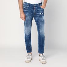  Magliano X D2 Faded blue jeans with rips and splashes