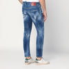 Magliano X D2 Faded blue jeans with rips and splashes