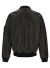 Dsquared2 Leather Bomber Jacket