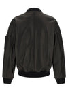 Dsquared2 Leather Bomber Jacket