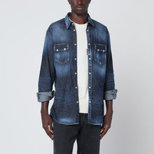  Dsquared2 Dan shirt in washed blue denim