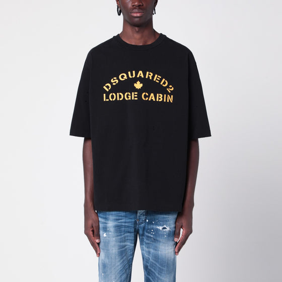 Dsquared2 Black cotton T-shirt with logo