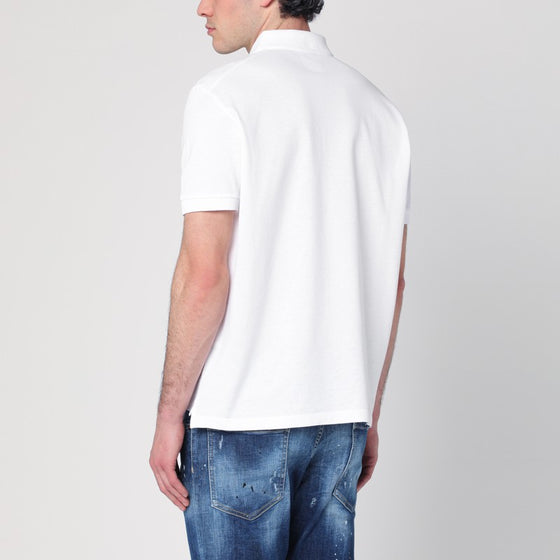 Dsquared2 White polo in cotton with logo
