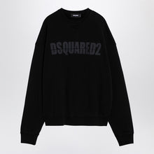  Dsquared2 Black cotton crew-neck sweatshirt with logo