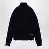 Dsquared2 Navy blue turtleneck sweater in wool