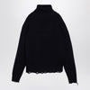 Dsquared2 Navy blue turtleneck sweater in wool