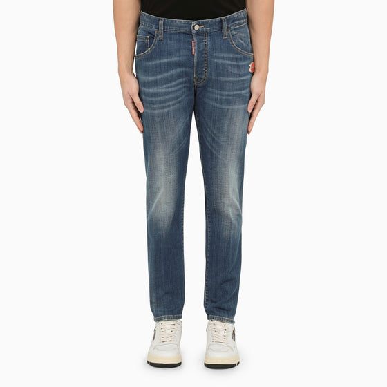 Dsquared2 Regular blue washed denim jeans