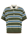 Dsquared2 Striped Knit Polo Shirt