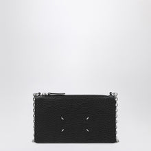  Maison Margiela Black card holder with shoulder strap