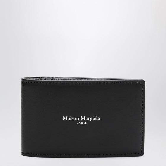 Maison Margiela Black button card holder with logo