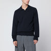 STUDIO NICHOLSON Navy blue wool polo sweater