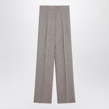  Max Mara Studio Beige straight linen pants