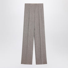  Max Mara Studio Beige straight linen pants