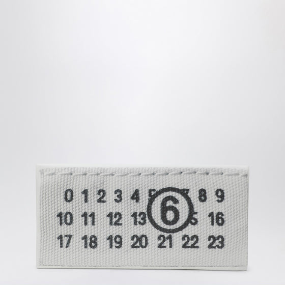 MM6 Maison Margiela White fabric clutch numeric