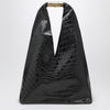 MM6 Maison Margiela Medium black Japanese bag with crocodile print