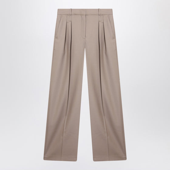 LouLou De Saison Jacket with darts in taupe wool