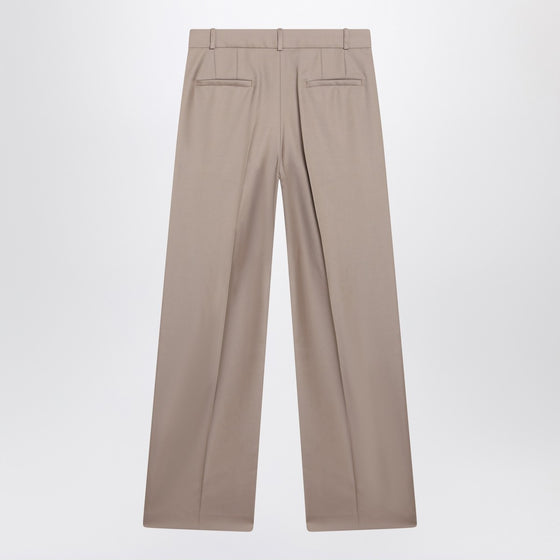 LouLou De Saison Jacket with darts in taupe wool